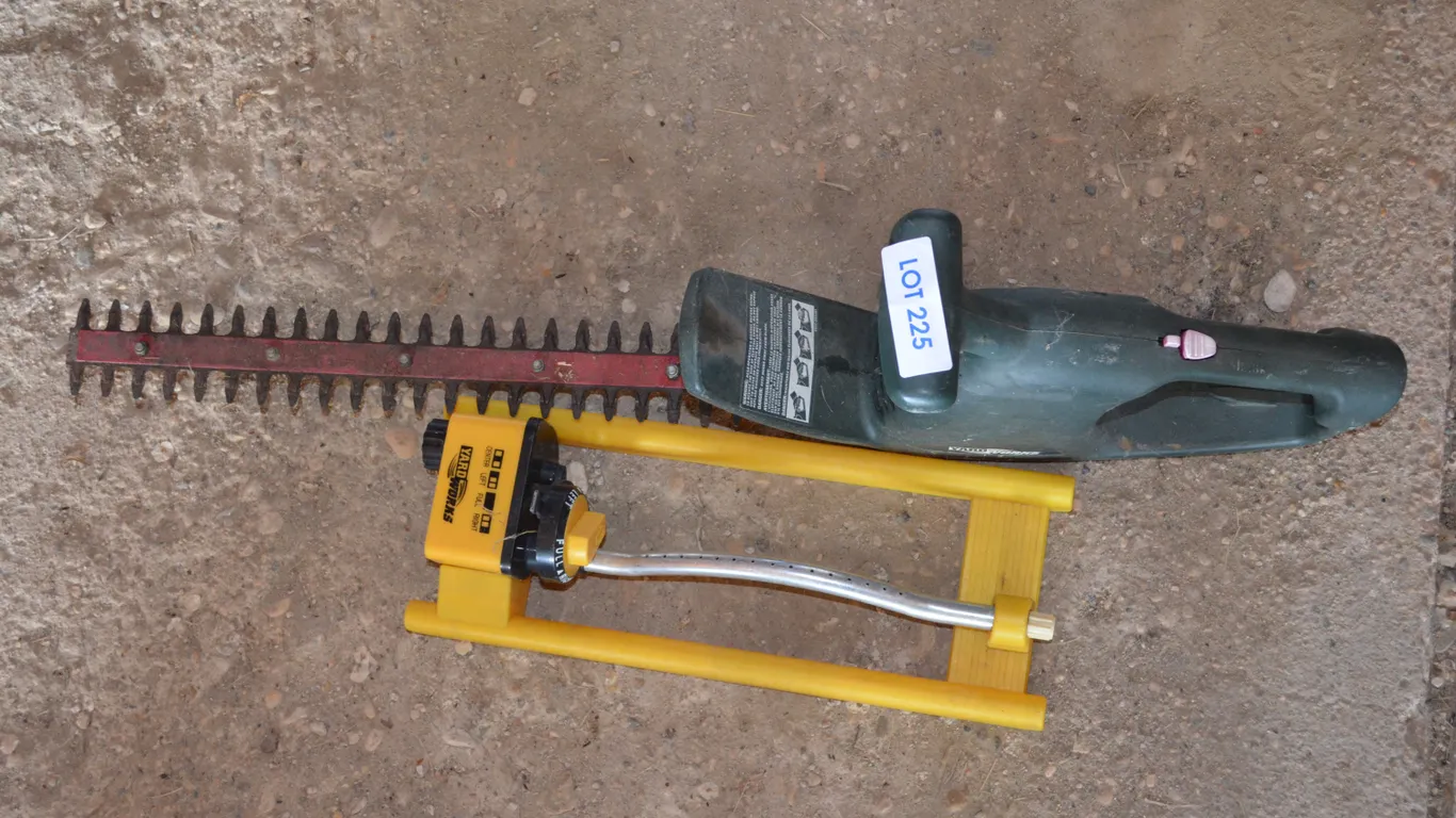 Yard Works Hedge Trimmer, and Sprinkler