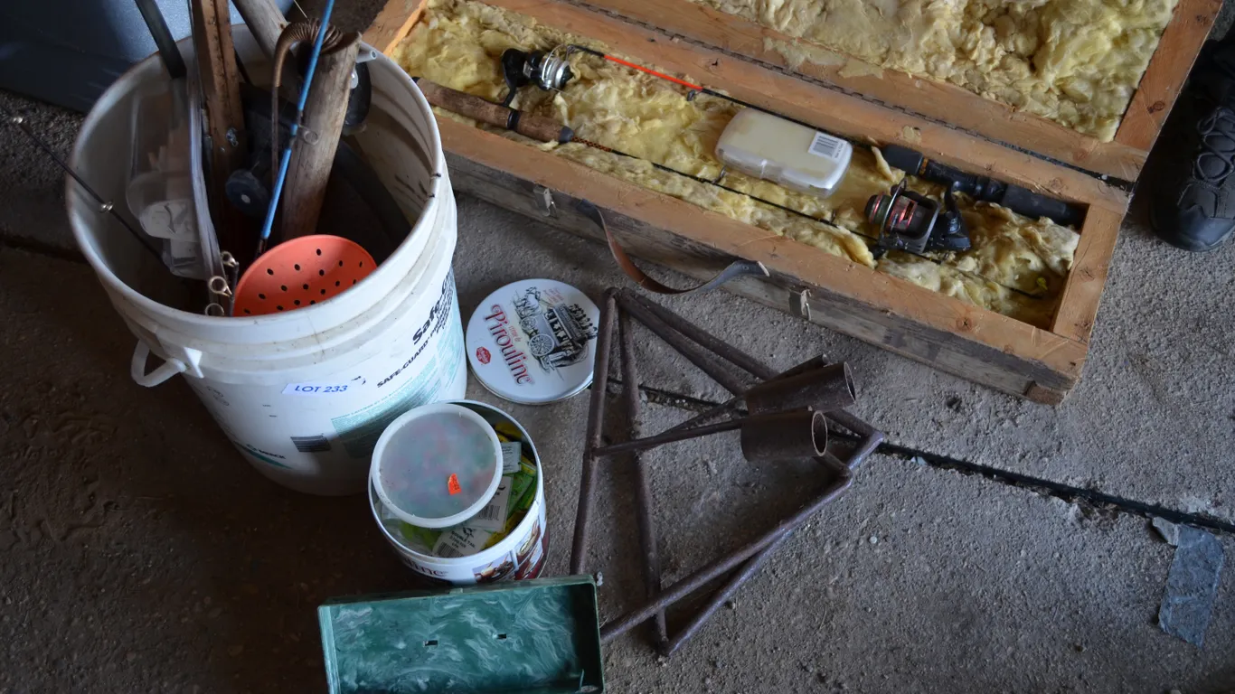 Ice Fishing accessories, rods, scoops, spinners