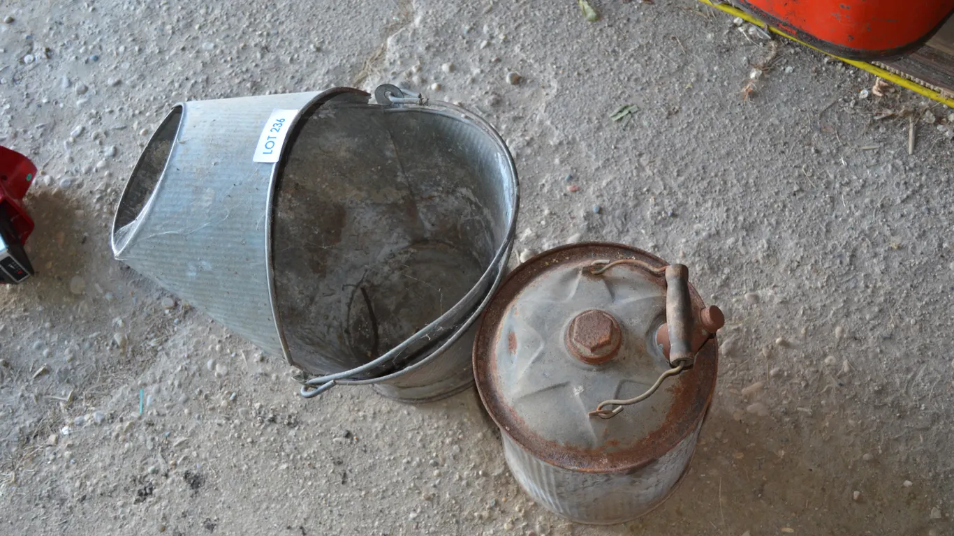 Antique Coal Bucket, Gas Can