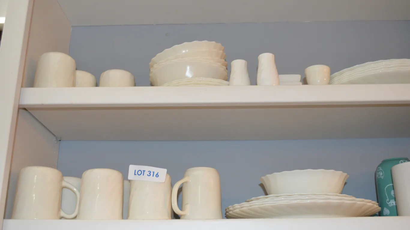 Large Dish Set, Cups, Saucers, Plates, Bowls, Salt and Pepper