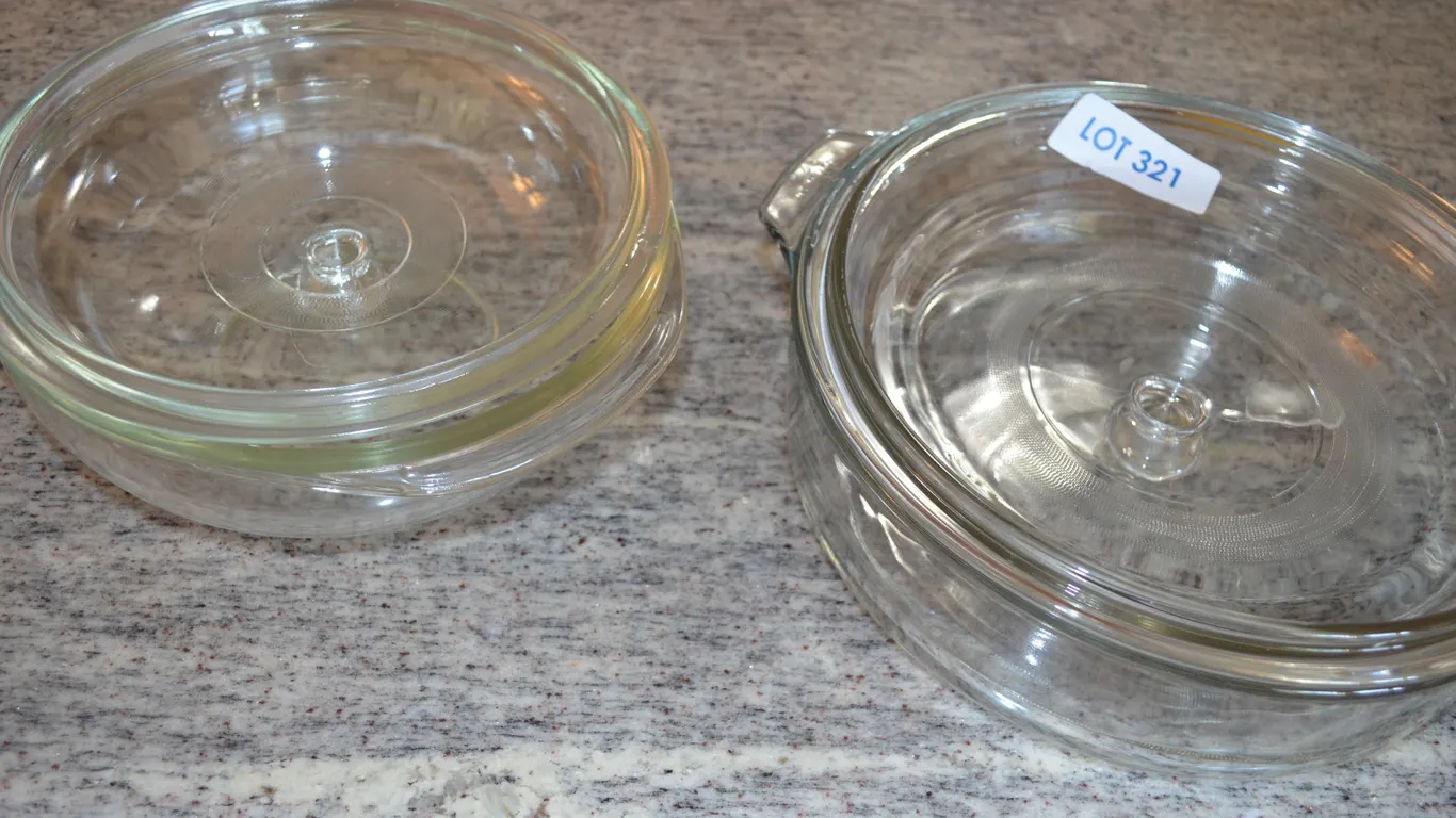2 Glass Casserole Dish