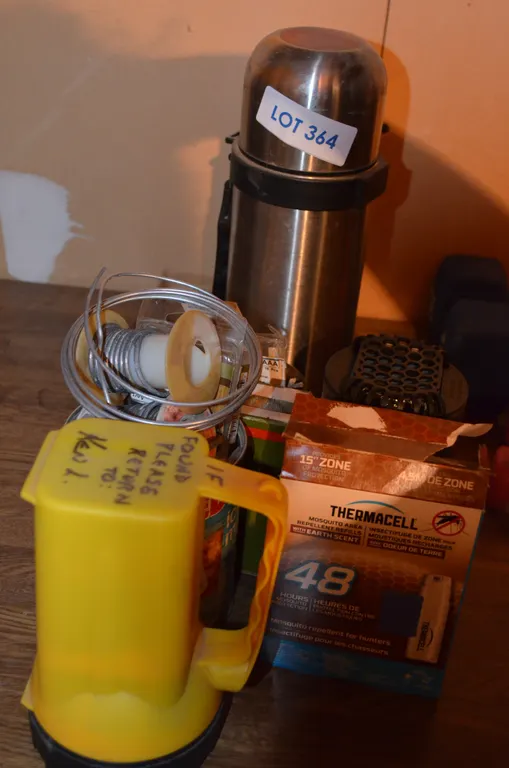 Thermos, Flashlight, Soldering Wire
