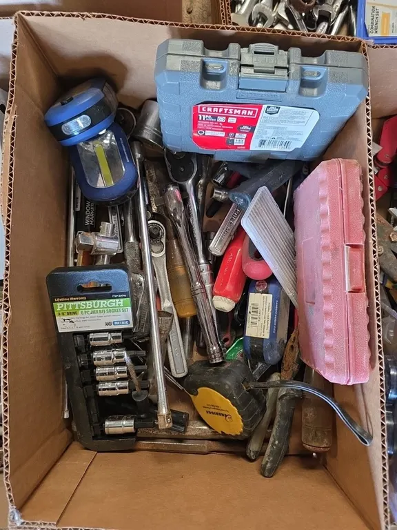 Box of Ratchets, little socket sets, magnetic lights