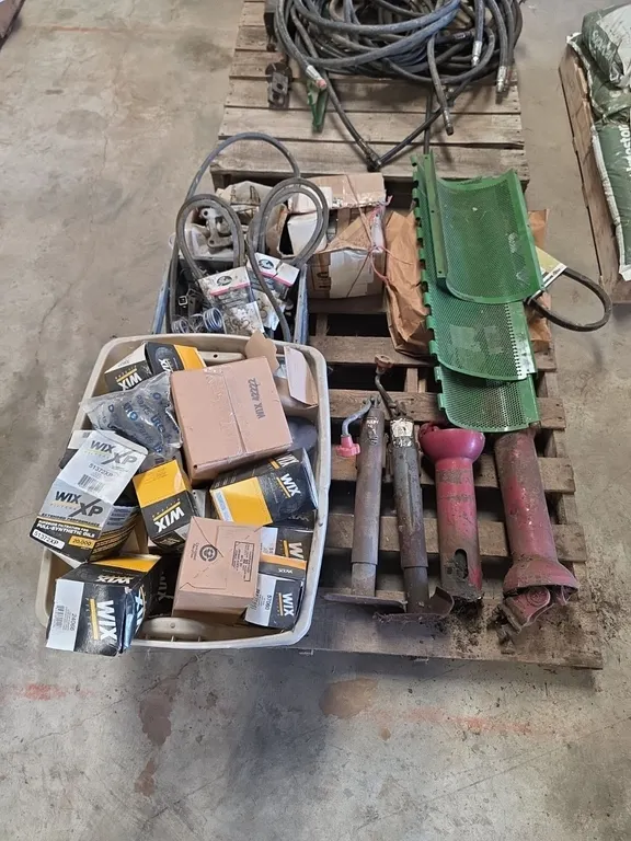 Pallet of farm parts and filters