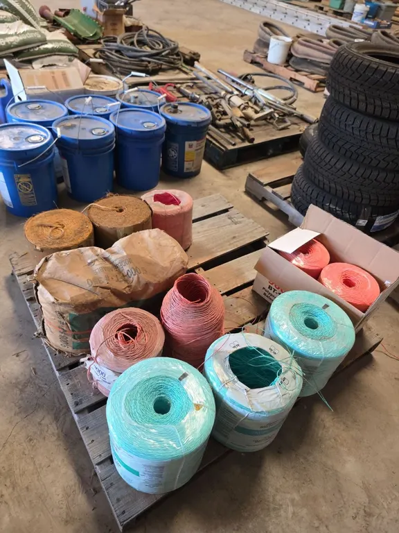 Pallet of baler twine