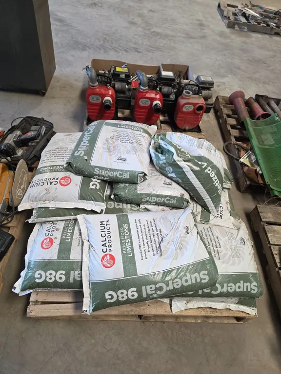 Pallet of supercal 98g pellitized limestone