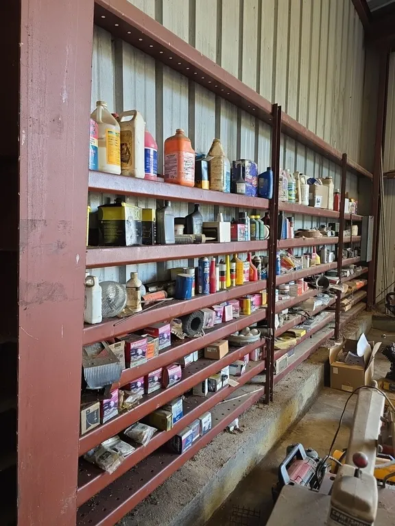 Qty of lubricants and filters on north wall