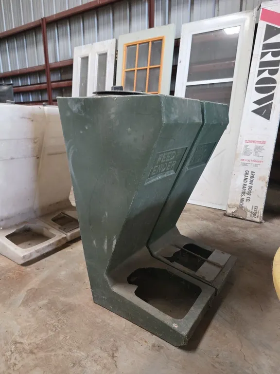 Qty 2 green poly feed tenders