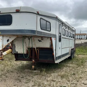 1992 G&F 4 horse Trailer, with sleeping quarters, back ramp (needs work)