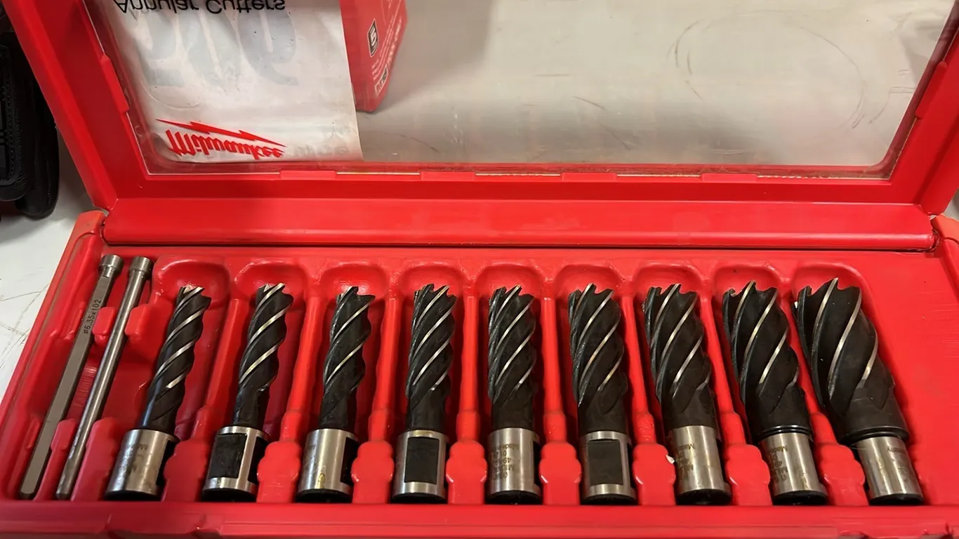 NEW/UNUSED MILWAUKEE 9 PC ANNULAR CUTTER SET w/ 2" DEPTH CUT