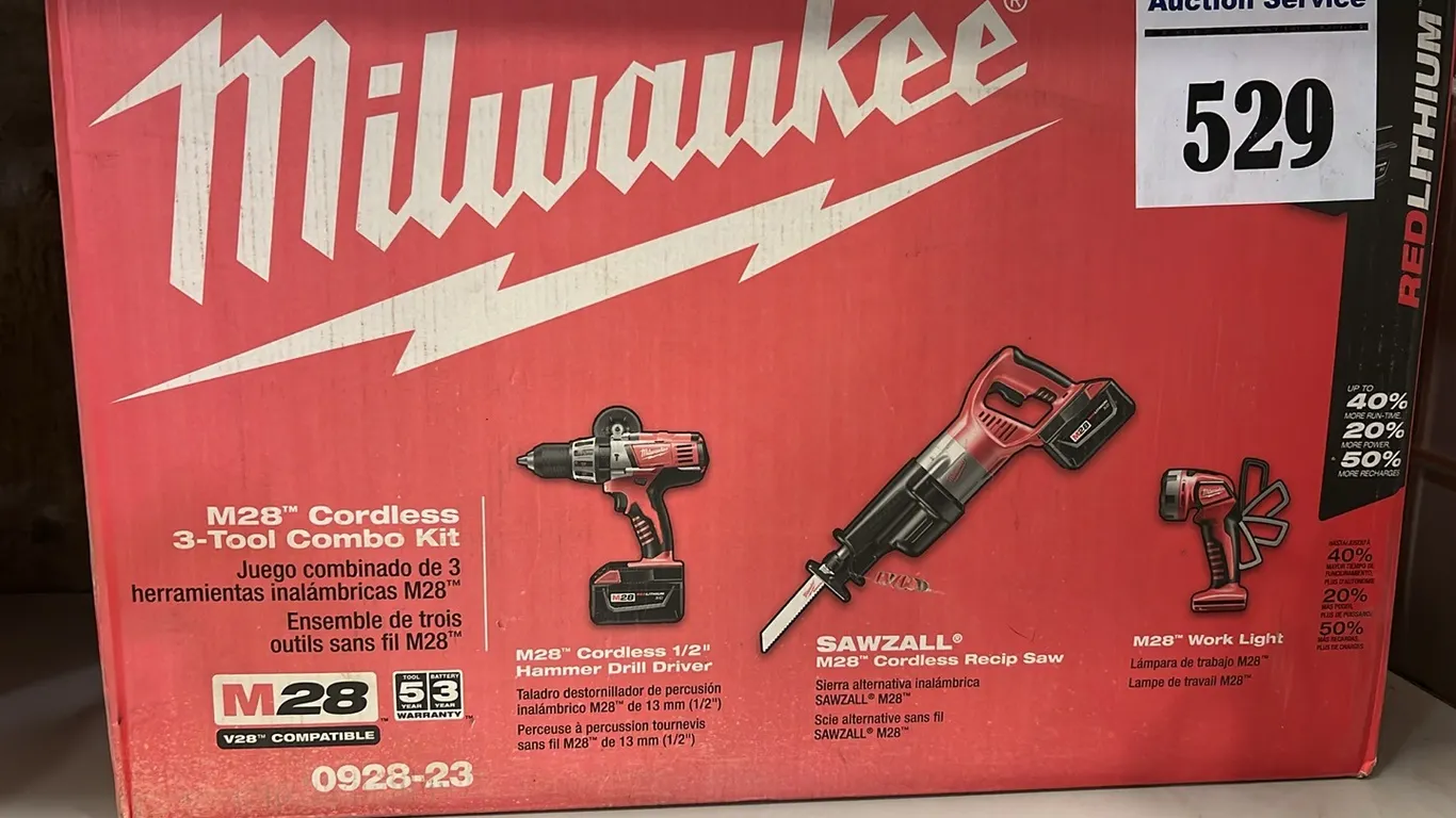 NEW/UNUSED MILWAUKEE M28 CORDLESS 3 TOOL COMBO KIT