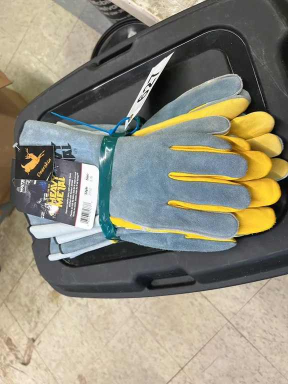 5 - NEW/UNUSED LARGE LEATHER WELDING GLOVES