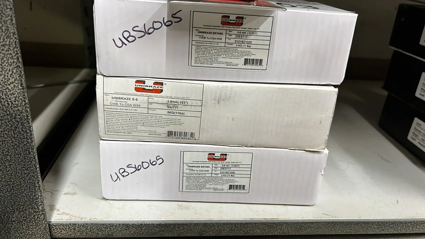 3 - NEW/UNUSED BOXES OF UNIWELD 0.6MM MIG WELDING WIRE w/ DIAGONAL LONG REACH PLIERS