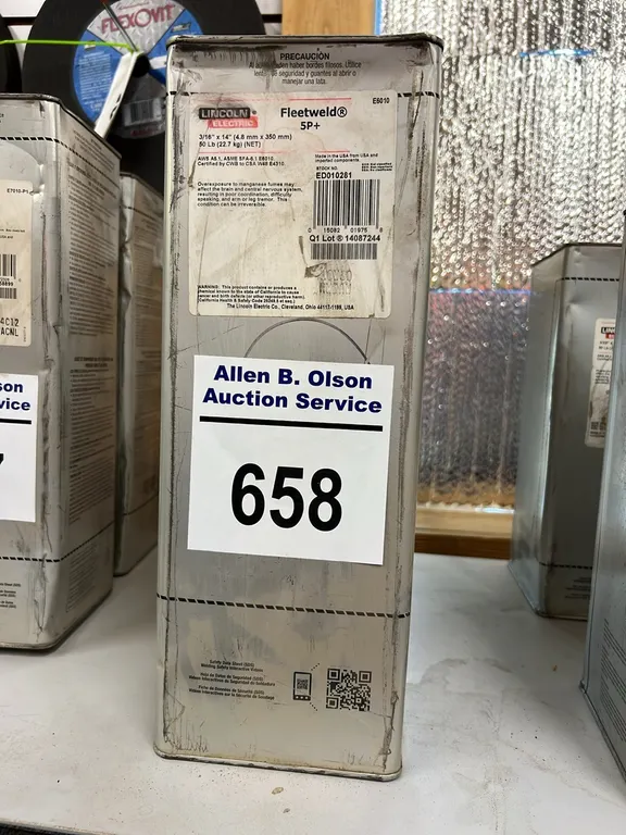 NEW/UNUSED BOX OF 3/16X14" LINCOLN 6010 WELDING ROD