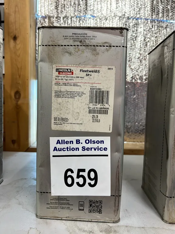 2 - NEW/UNUSED CARTONS OF 3/32X12" LINCOLN FLEETWELD 5P+ 6010 WELDING ROD