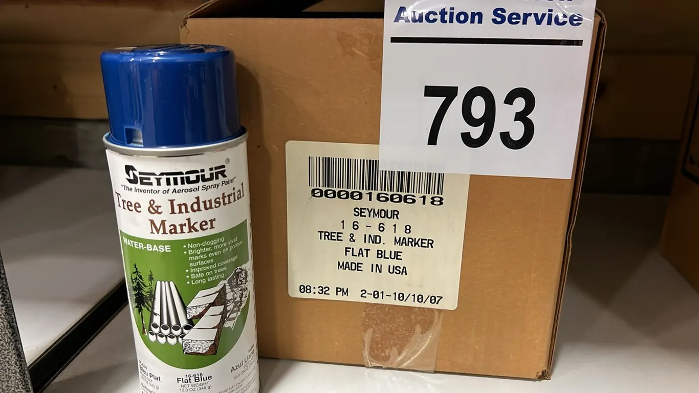 NEW/UNUSED CASE OF 12 FLAT BLUE TREE & INDUSTRIAL MARKER