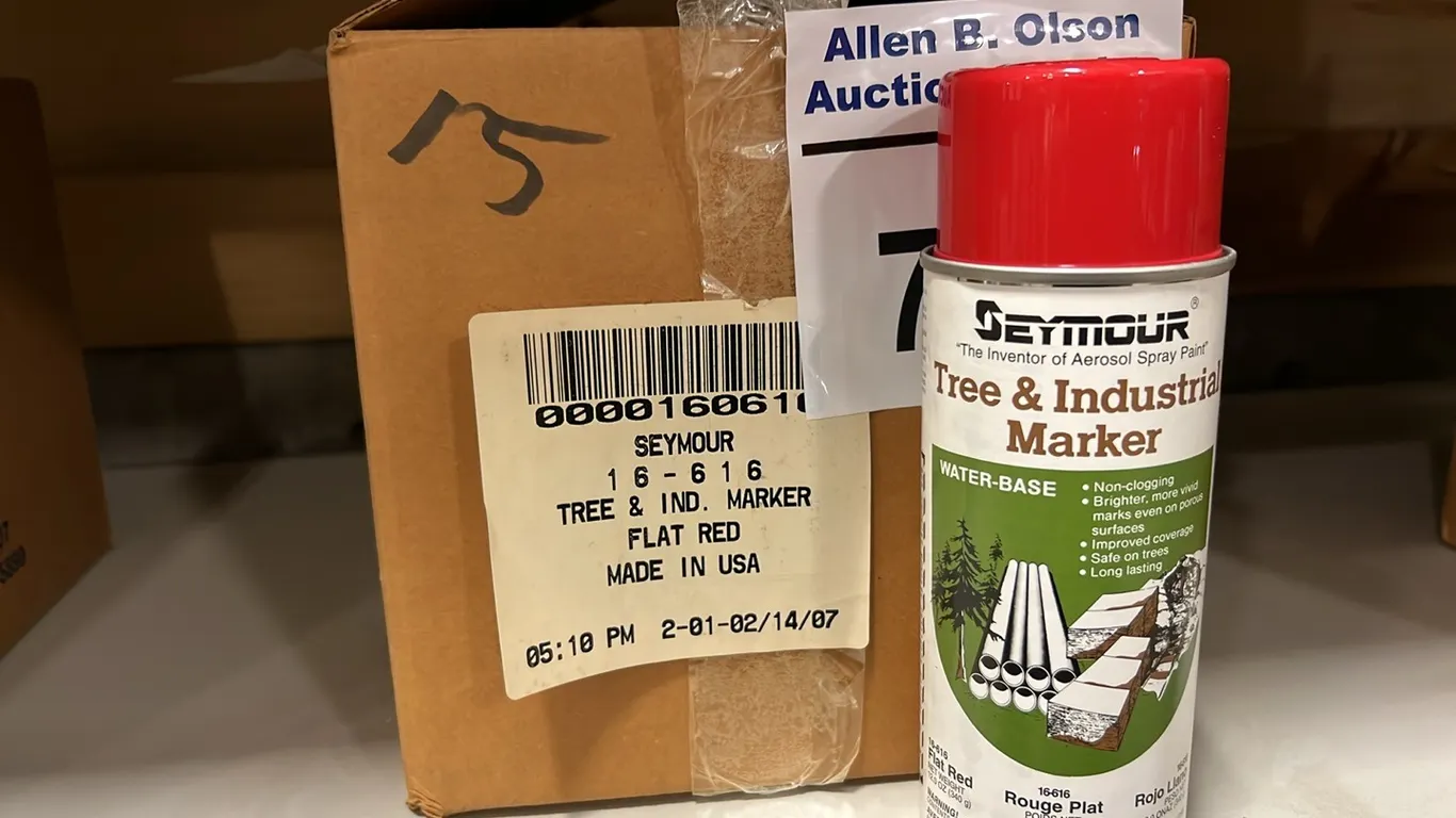 NEW/UNUSED CASE OF 12 - FLAT RED TREE & INDUSTRIAL MARKER