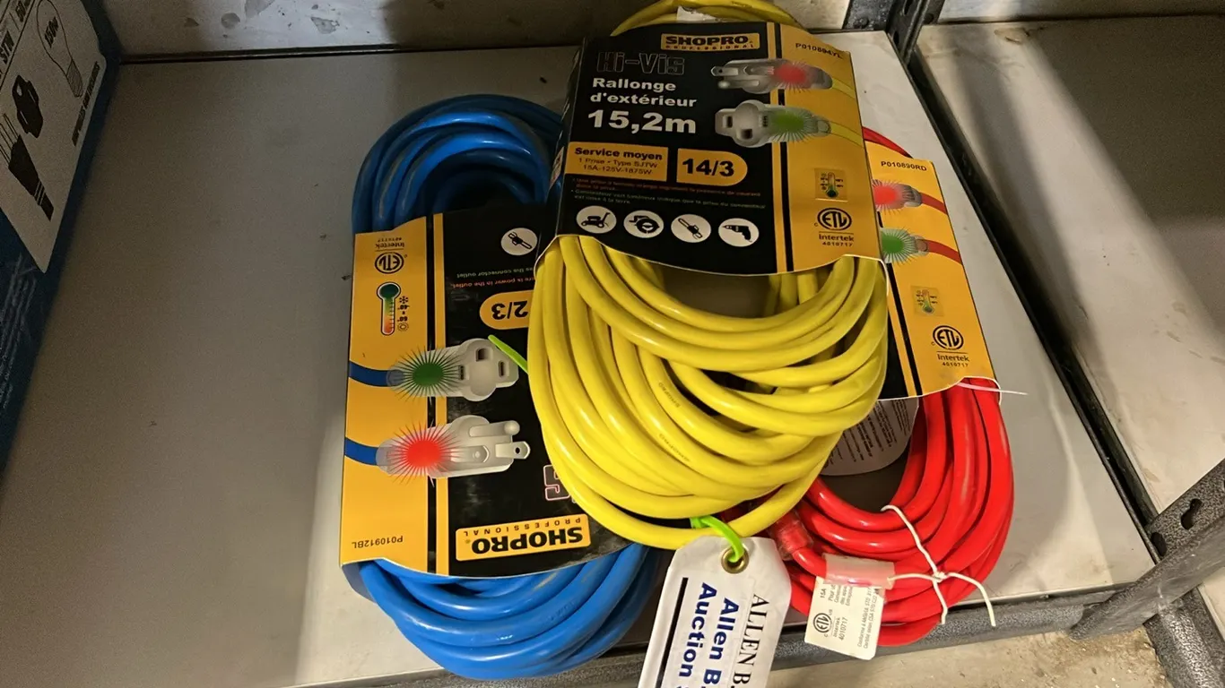 3 - NEW/UNUSED 50' EXTENSION CORDS