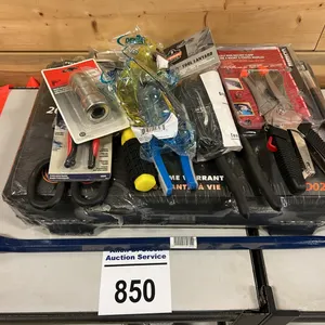 NEW/UNUSED 20 PC STANDARD & METRIC SOCKET SET 3/4" DRIVE PRYBAR, TIN SNIPS, NEEDLE NOSE PLIERS, NEEDLE NOSE RATCHET CLAMP, FENCING PLIERS, PRYBAR & MO