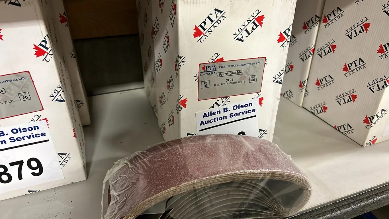 2 - NEW/UNUSED BOXES OF 3"X24" 60 GRIT SANDER BELTS - 10 BELTS PER BOX - SOLD PER BOX