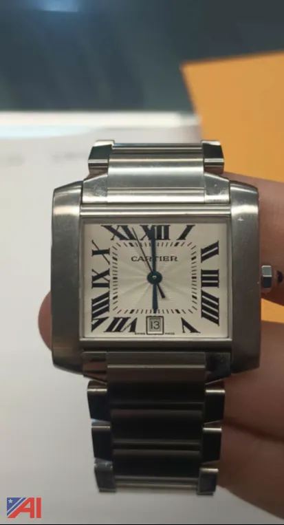 DSS121 - Men's 28x32mm Cartier Tank Francaise Steel Watch (CJ)