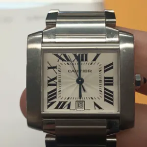 DSS121 - Men's 28x32mm Cartier Tank Francaise Steel Watch (CJ)