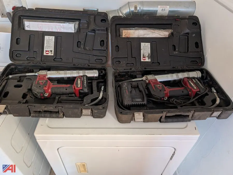 Pair of Alemite 596-B1 Electric Grease Guns