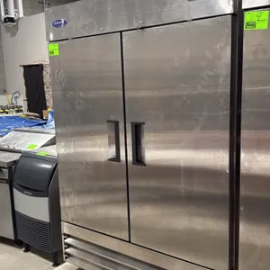 Grista GRFZ-2D 2-door reach-in freezer. Features stainless steel construction, self-contained refrigeration, digital temperature controller, and adjus