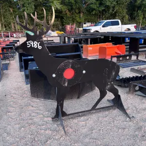 3/8 in. AR500 Steel Deer Shooting Target With Heart Flapper