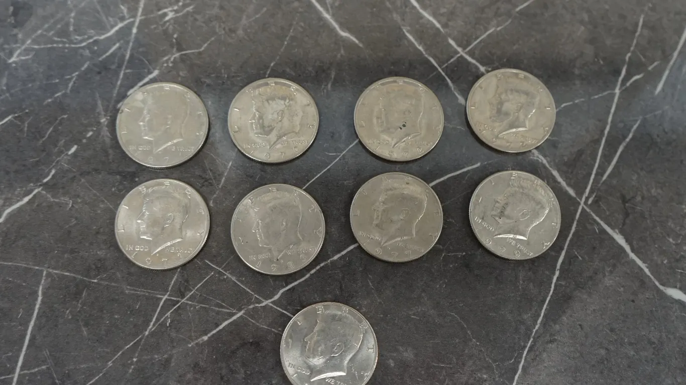 9 United States 'Kennedy' 1/2 Dollar