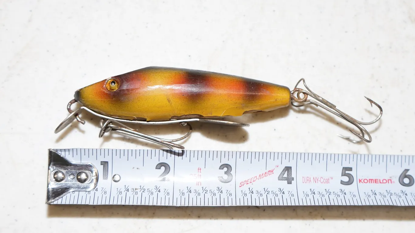 1920's Keeling 4" Wooden Topwater Crank Bait