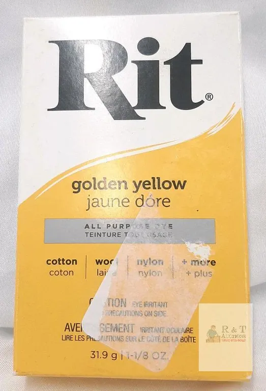 Rit All-Purpose Powder Fabric Dye, Golden Yellow, 1-1/8 oz