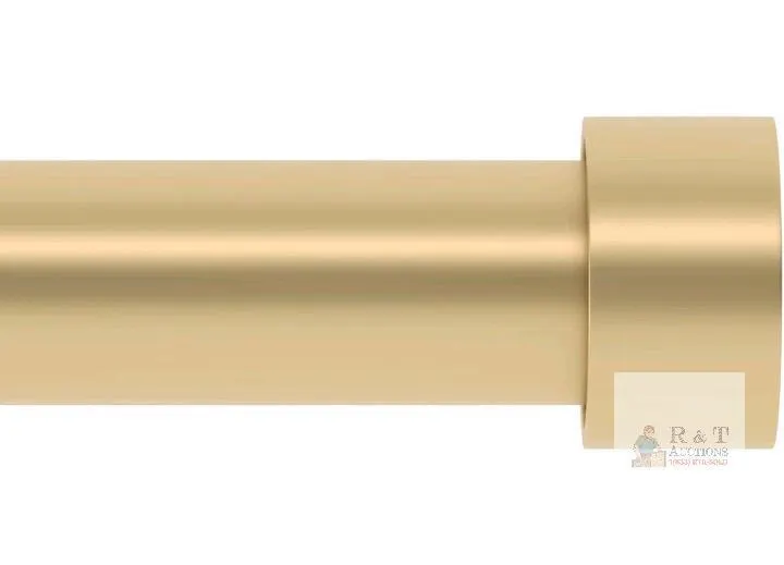GSBLUNIE Gold Extra Long Curtain Rod, 30-214 inches, Heavy Duty, 1-inch Diameter