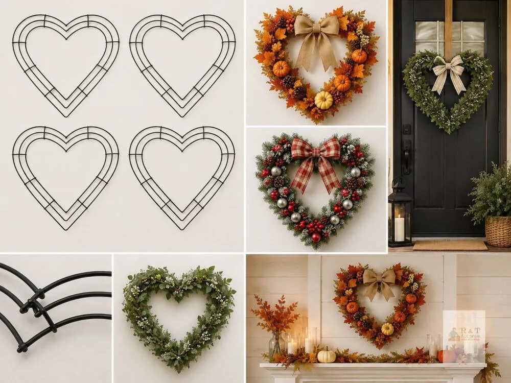 New 4 Pcs Wire Wreath Frame Rings 10 inch Metal Wreath Form