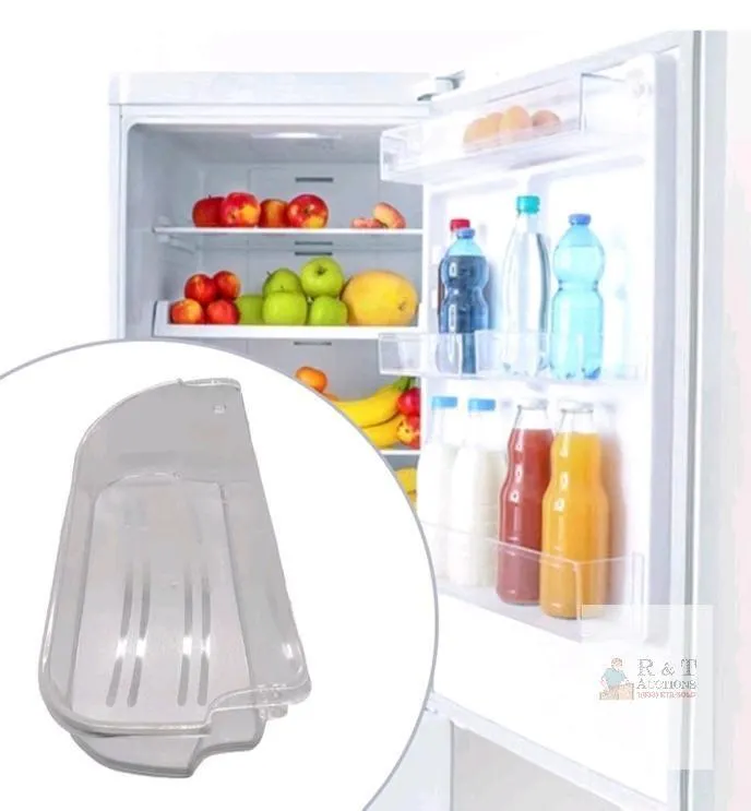 Clear Replacement Refrigerator Door Shelf Bin, 15.35 in (39 cm), Universal Fit, Plastic