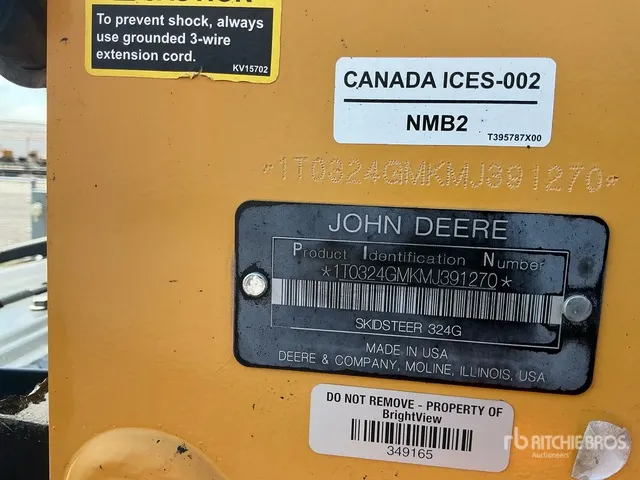2021 John Deere 324G Skid Steer Loader
