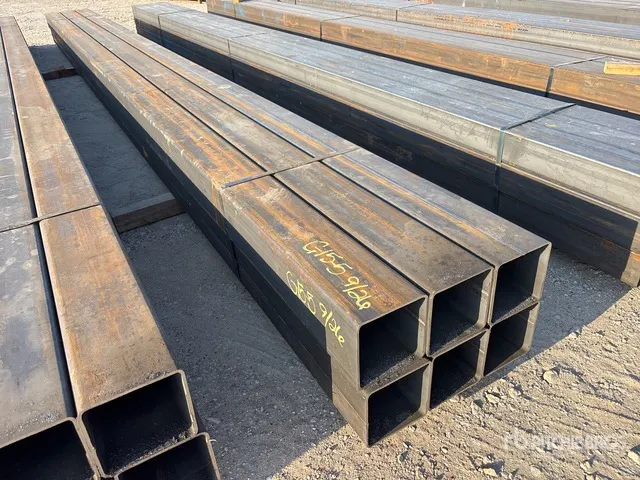 Quantity of (6) 6 in x 6 in x 3/16 in x 20 ft Square Tubing (Unused)