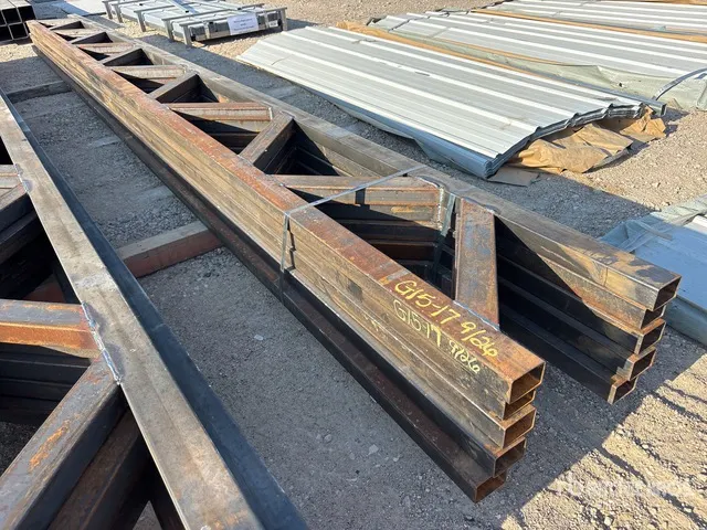 Quantity of (5) 18 in x 20 ft Metal Trusses (Unused)