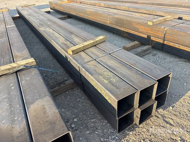Quantity of (6) 6 in x 6 in x 3/16 in x 20 ft Square Tubing (Unused)