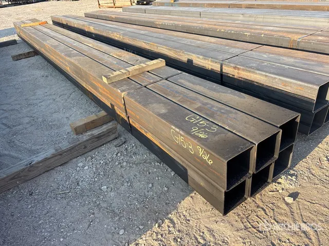 Quantity of (6) 6 in x 6 in x 3/16 in x 20 ft Square Tubing (Unused)
