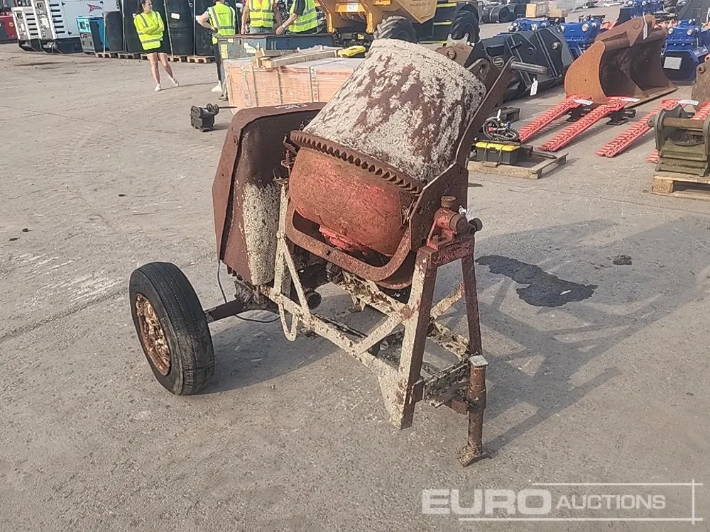 Single Axle 240 Volt Electric Cement Mixer
