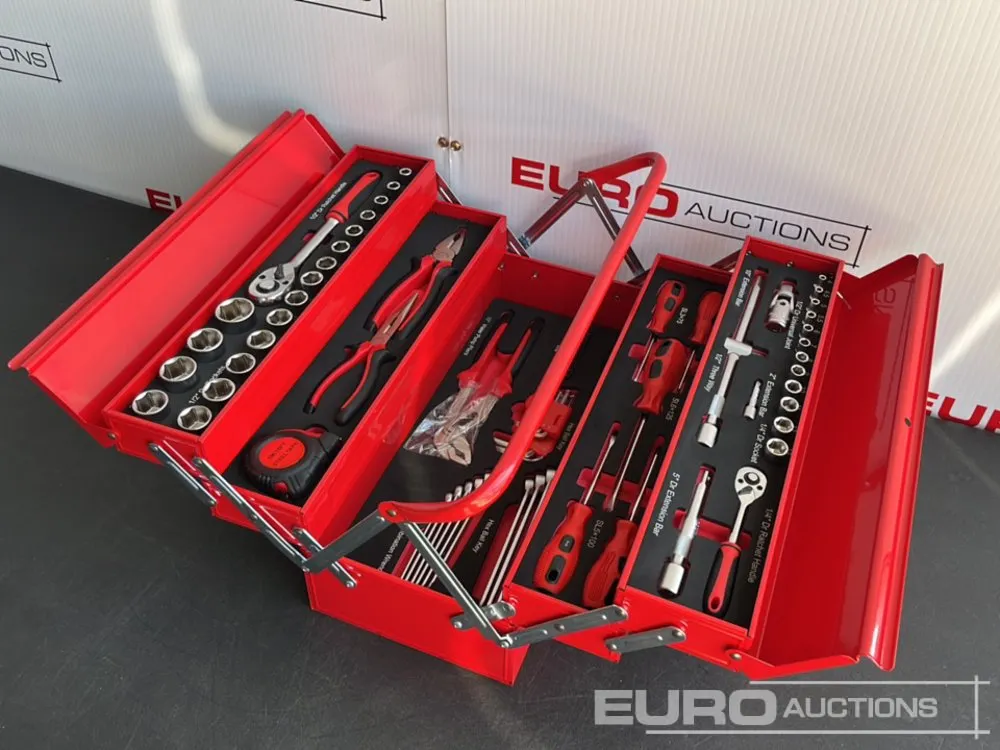 Unused 2026 Boss Cantilever Tool Box with Tools (450mm x 200mm x 209mm)