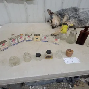 Vintage Spice Tins, Bottles, and Keens Mustard Tin ink wells