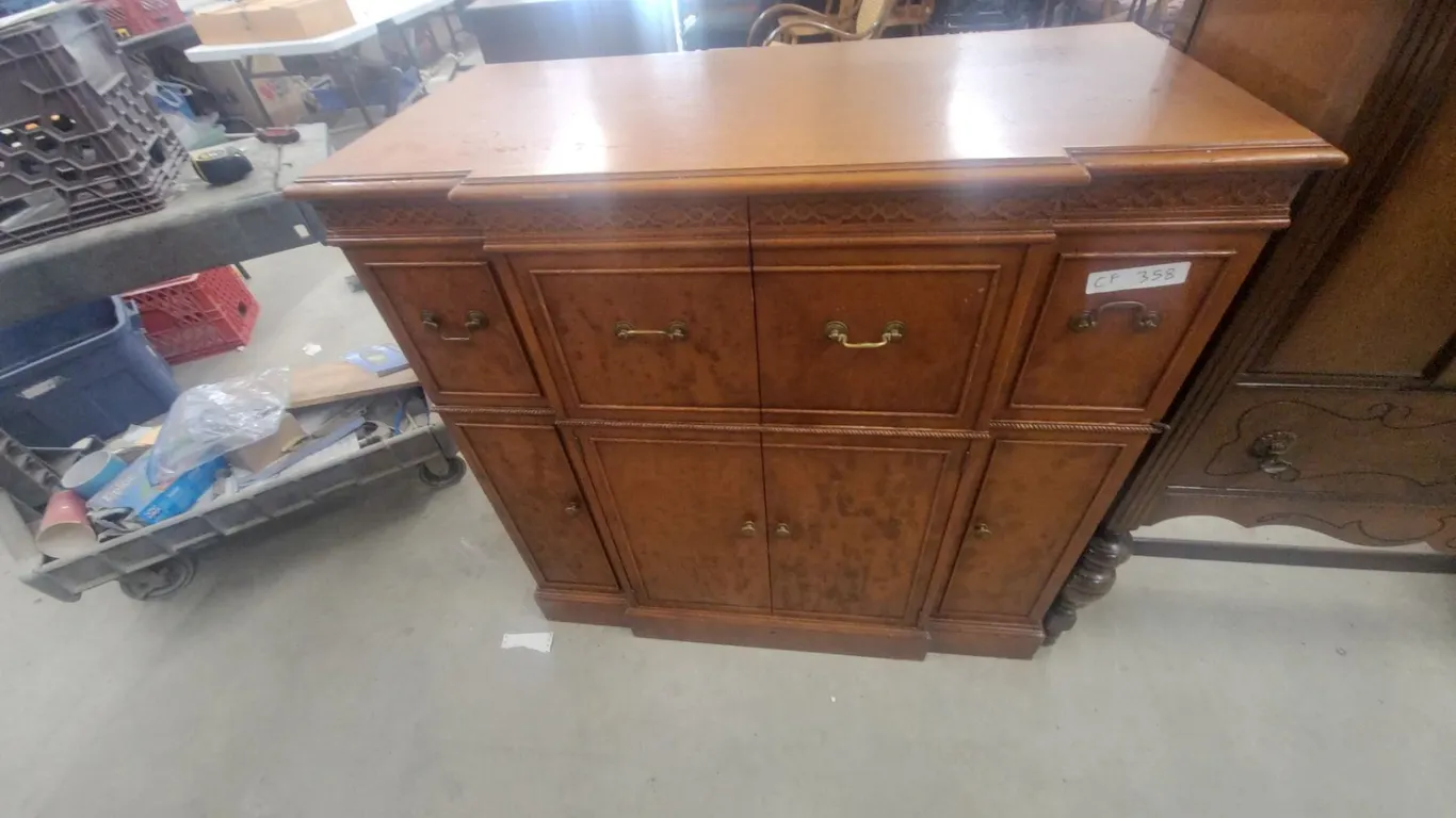Vintage Style Wood cabinet with Drawers and Cabinets, 38”×19”×39”