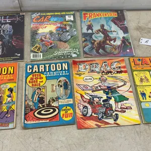 Vintage Comic and Magazine Lot: Marvel Krull, Frankenstein, CARtoons, Drag Cartoons