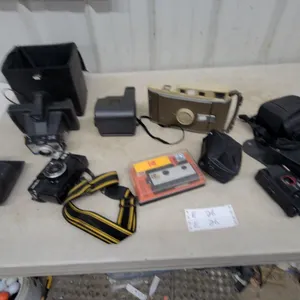 Minolta 35mm Camera, Polaroid OneStep and Automatic 100 Land Cameras, Kodak Instamatic 110 Camera