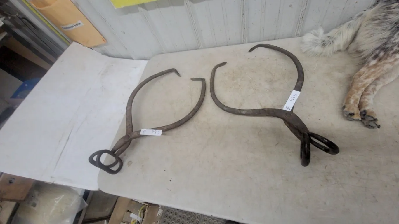 Two Pairs of Antique Iron ice Tongs
