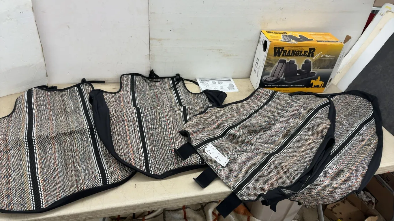 Two Wrangler by Fia TR40 Series Super Tough Custom Fit Woven Saddle Blanket Fabric Seat Covers