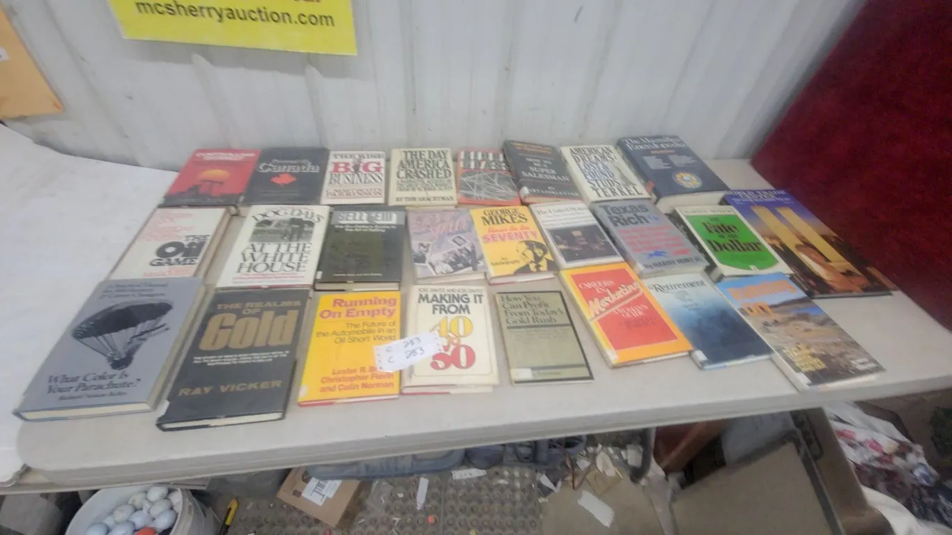 Lot of fincial goal books What Color Is Your Parachute?, The Realms of Gold, Running On Empty