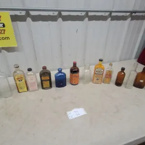Assorted Antique and Vintage Bottles Including Scotch and Insecticide